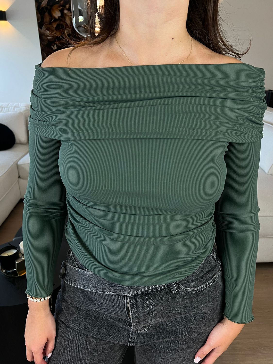 OFF SHOULDER GROEN
