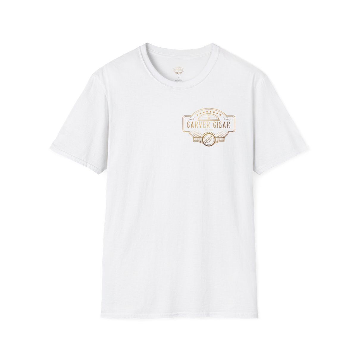 La Nadia Carver Cigar Logo T-Shirt, Sizes: XS, Colors: White