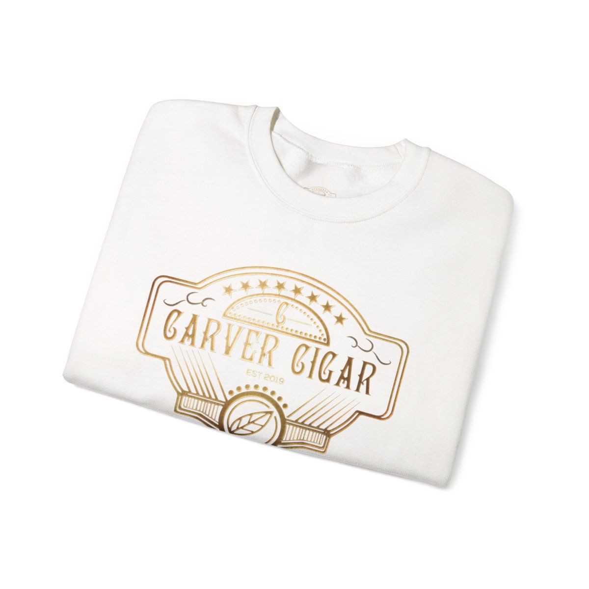 Carver Cigar Crewneck Sweatshirt, Gildan Colors: White, Clothing sizes: S