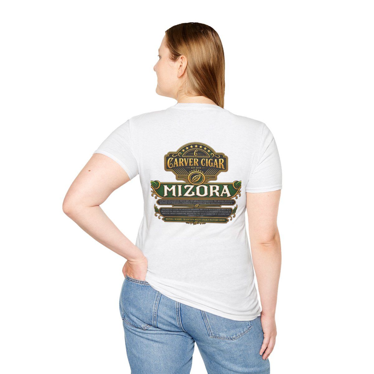 Mizora Carver Cigar Logo T-Shirt, Sizes: XS, Colors: White