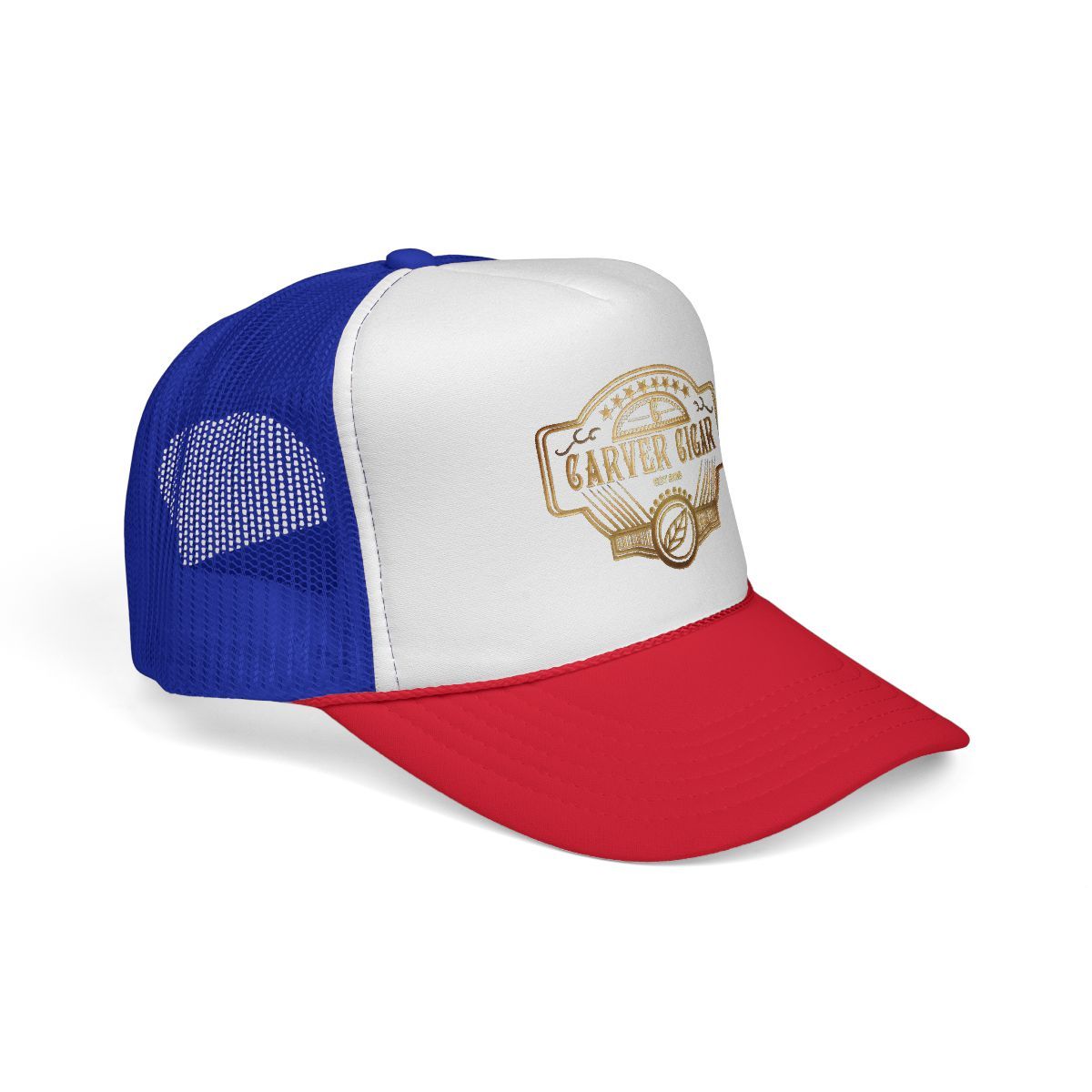 Carver Cigar Trucker Caps, Otto Colors: Blue/Red, Hat sizes: One size