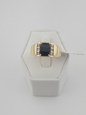 Diamond/Onyx Ring 10k size 10