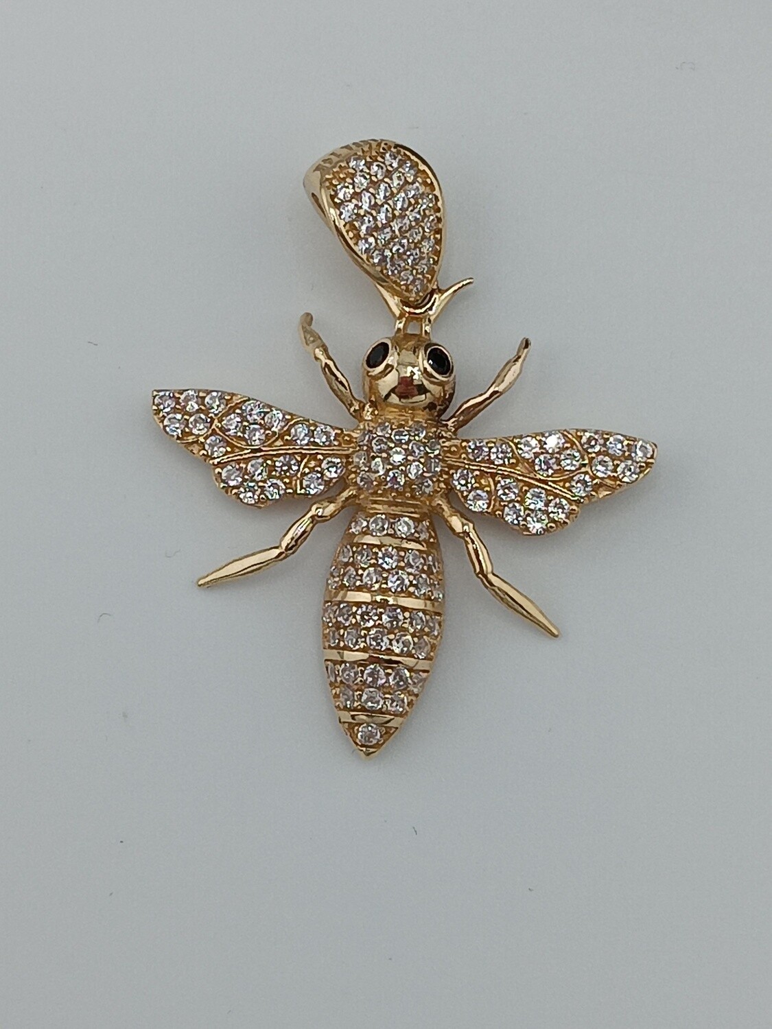 insect pendant 14k