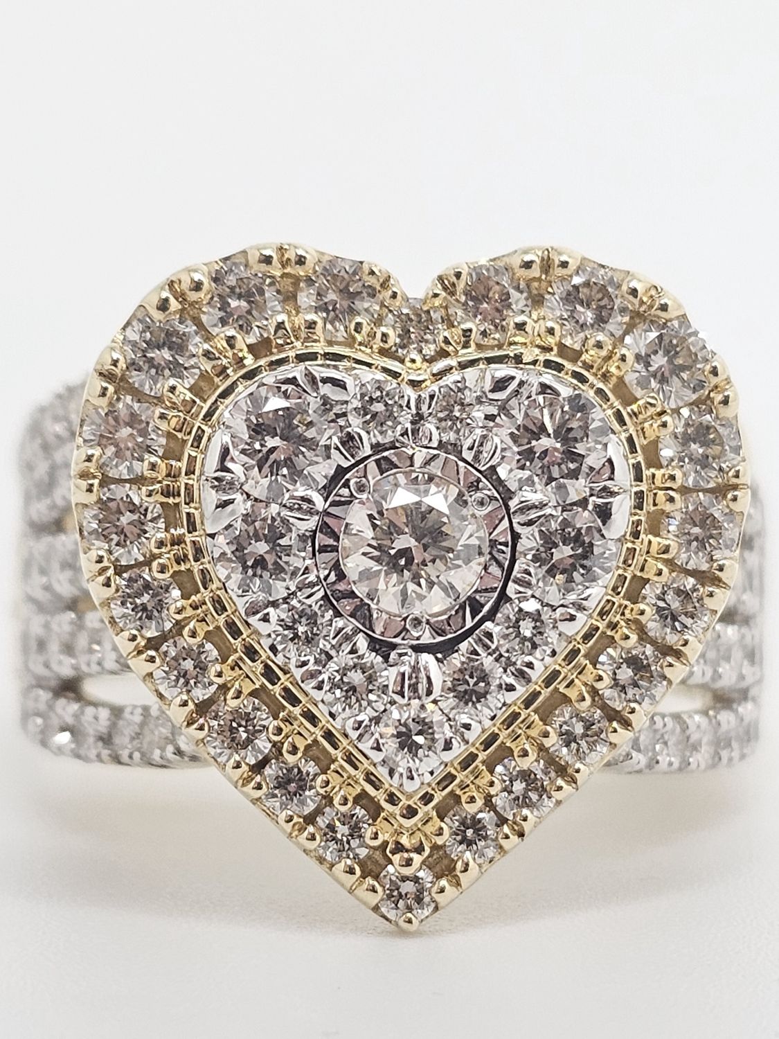 Duo Bridal Heart Rings