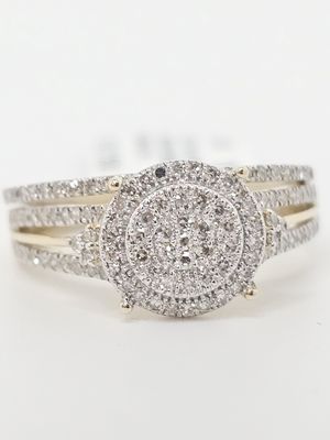 Duo Round Bridal Rings Variant 1