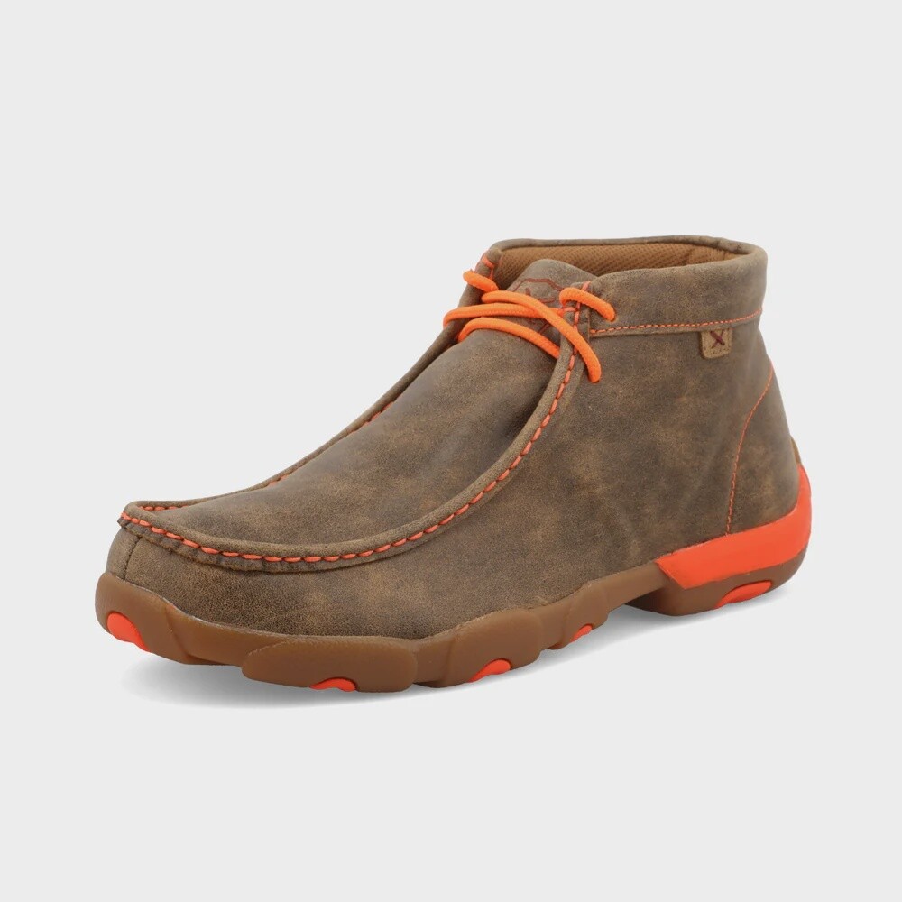 MDM0019 MEN&#39;S TWISTED X BOMBER/ORANGE DRIVING MOCS