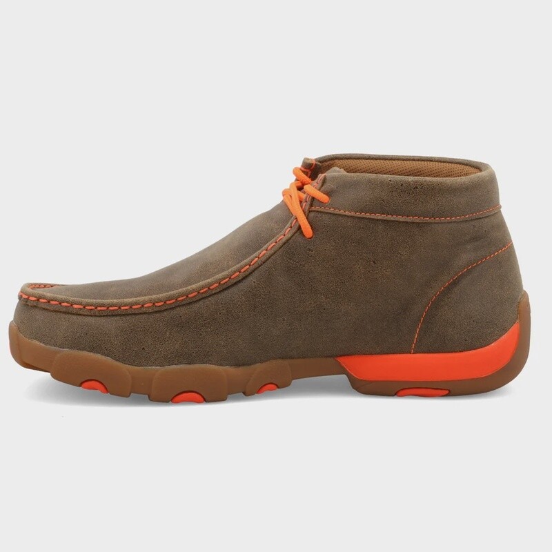 MDM0019 MEN'S TWISTED X BOMBER/ORANGE DRIVING MOCS