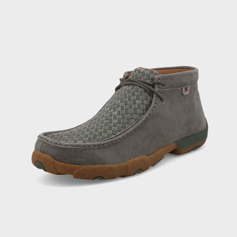 MDM0094 MEN&#39;S TWISTED X GREY/OLIVE DRIVING MOCS