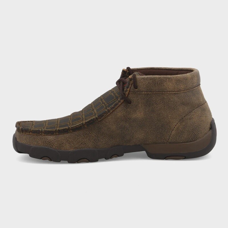 MDM0067 MEN'S TWISTED X CROC PRINT DRIVING MOCS