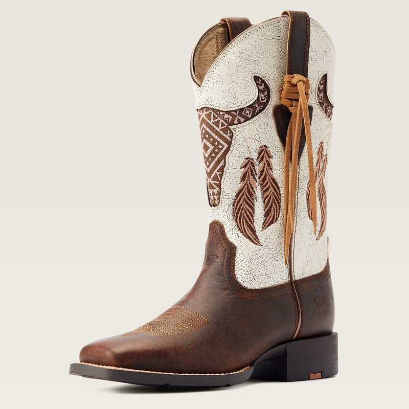 10044434 WOMEN&#39;S ARIAT ROUND UP SOUTHWESTERN STRETCHFIT WESTERN BOOT