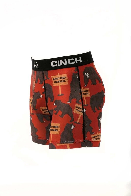 MXY6002028 MEN'S CINCH 6" BEARS BOXER BRIEFS