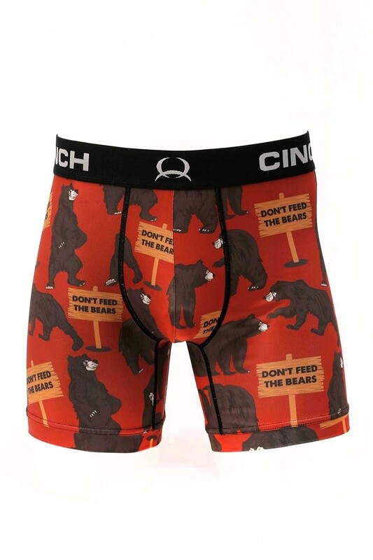 MXY6002028 MEN&#39;S CINCH 6&quot; BEARS BOXER BRIEFS