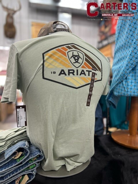 10047654 MEN&#39;S ARIAT RETRO HEX STRIPE S/S T-SHIRT