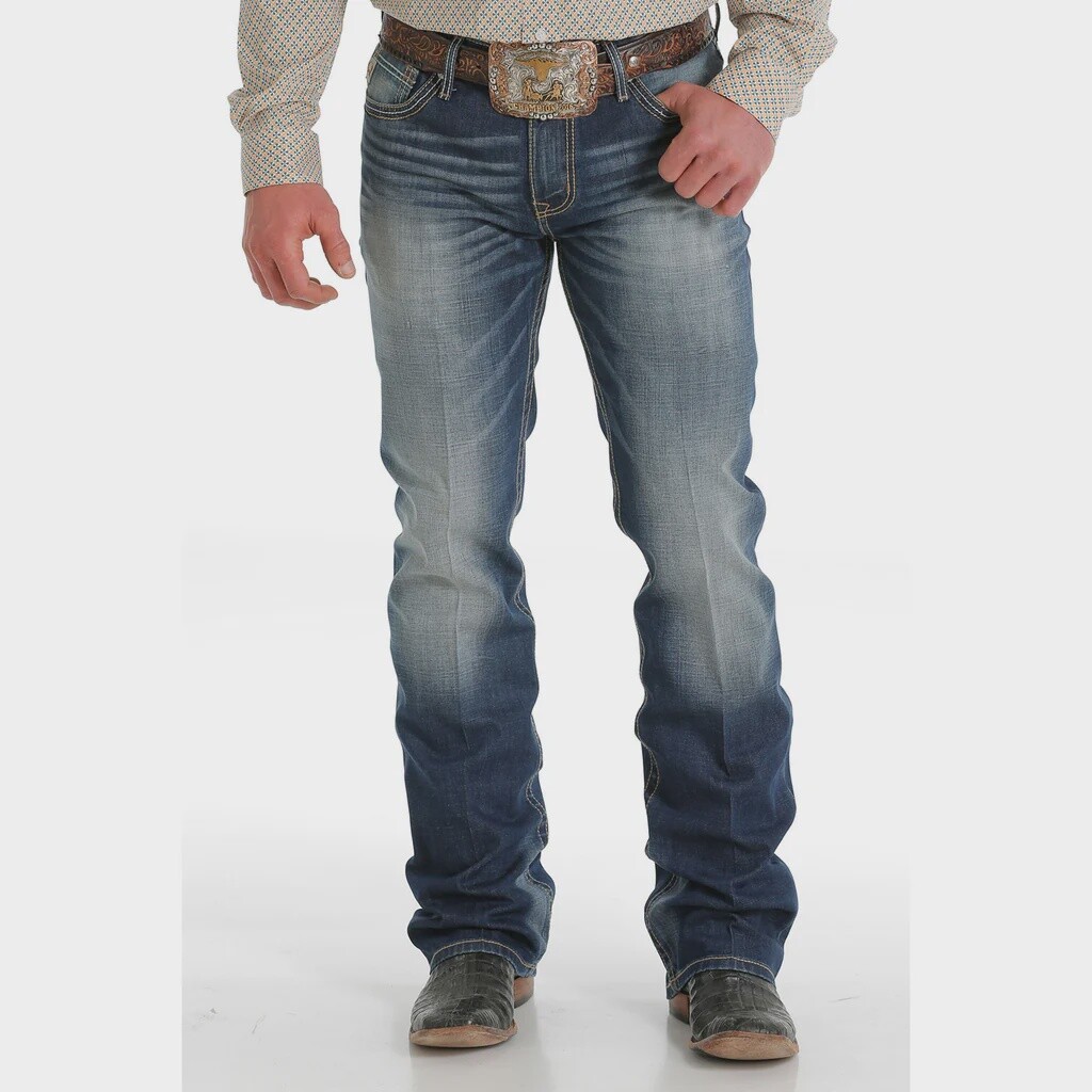 MB56536001 MEN&#39;S CINCH IAN SLIM FIT DARK STONEWASH JEAN