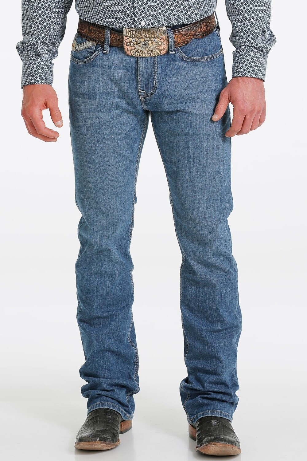 MB56836001 MEN&#39;S CINCH IAN SLIM FIT MEDIUM STONE JEANS
