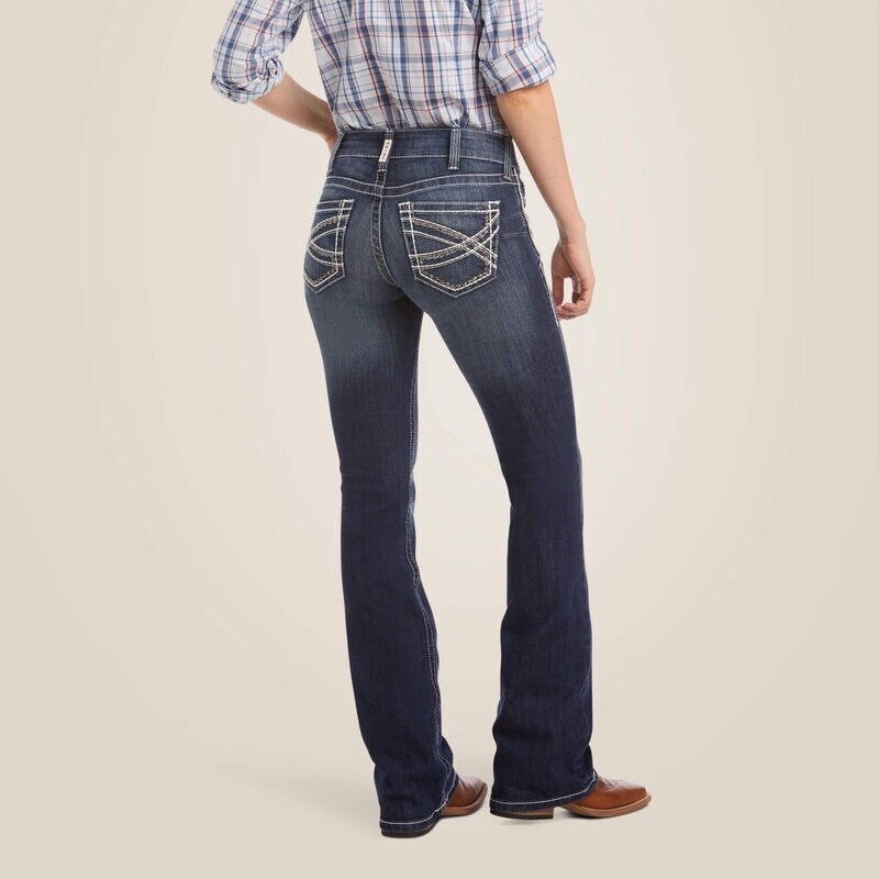 10017510 WOMEN&#39;S ARIAT R.E.A.L. Mid Rise Stretch Entwined Boot Cut Jean