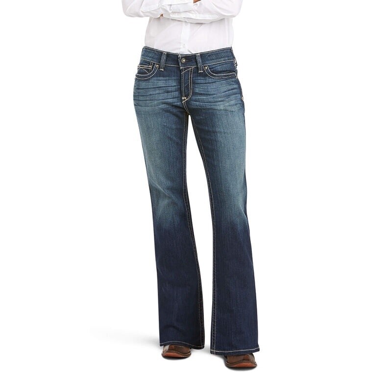 10011683 WOMEN&#39;S ARIAT R.E.A.L. Mid Rise Stretch Original Boot Cut Jean