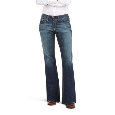 10011683 WOMEN'S ARIAT R.E.A.L. Mid Rise Stretch Original Boot Cut Jean