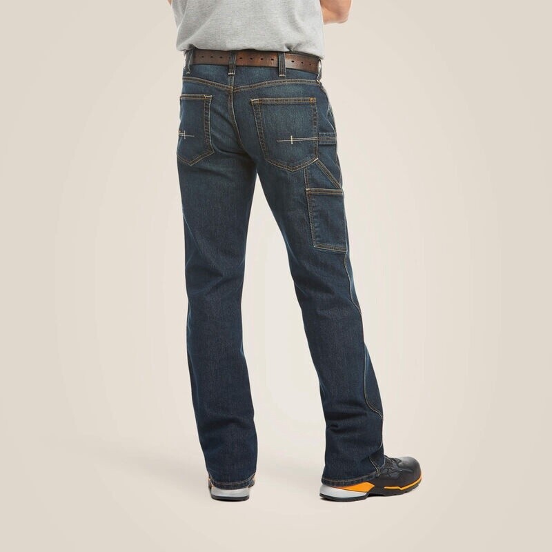 10018377 MEN'S ARIAT Rebar M4 Low Rise DuraStretch Workhorse Boot Cut Jean