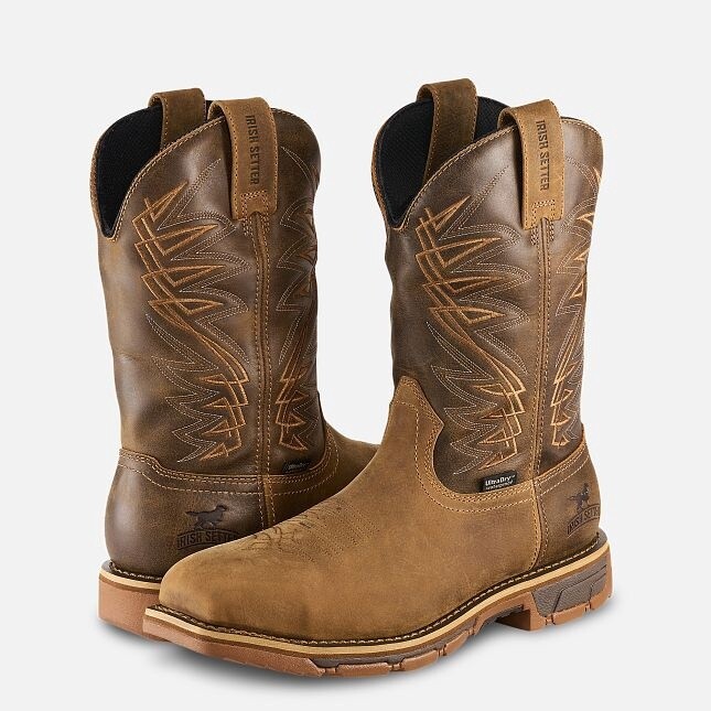 83912 MEN&#39;S IRISH SETTER MARSHALL MEN&#39;S 11-INCH WATERPROOF LEATHER SAFETY TOE PULL-ON BOOT