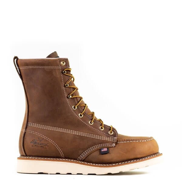 804-4478 MEN'S THOROGOOD AMERICAN HERITAGE – 8″ TRAIL CRAZYHORSE SAFETY TOE – MOC TOE MAXWEAR WEDGE™