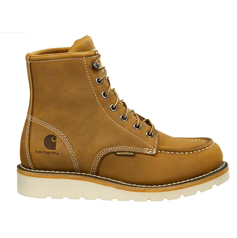 FW6225 WOMEN'S CARHARTT WATERPROOF 6" MOC STEEL TOE WEDGE WORK BOOT
