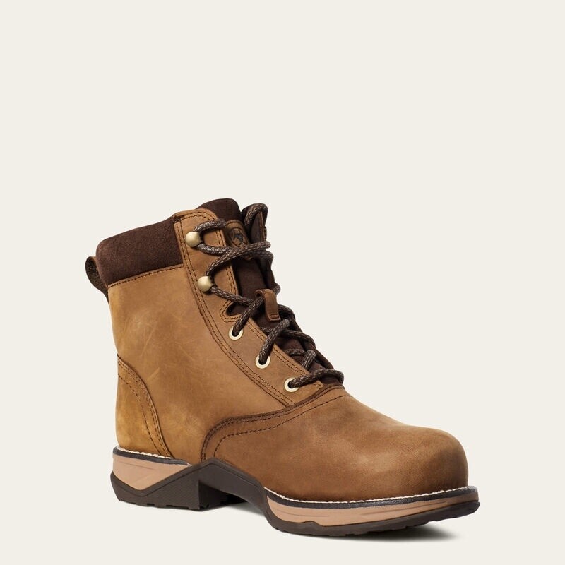 10034143 Women's Ariat Anthem Round Toe Lacer Waterproof Composite Toe Work Boot