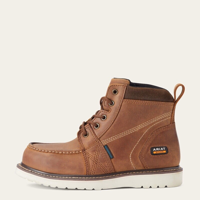 10038335 Women's Ariat Rebar Wedge Moc Toe Waterproof Composite Toe Work Boot