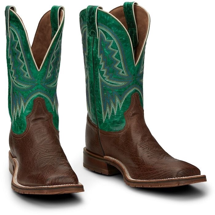XT5106 MEN&#39;S TONY LAMA CAMPBELL 11&quot; GREEN GOAT/SMOOTH OSTRICH