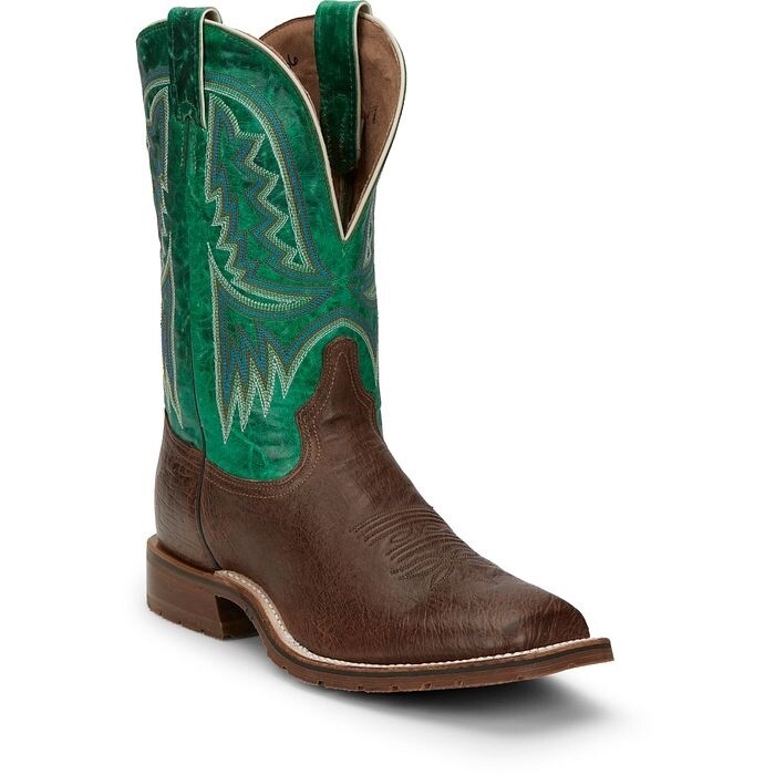 XT5106 MEN'S TONY LAMA CAMPBELL 11" GREEN GOAT/SMOOTH OSTRICH