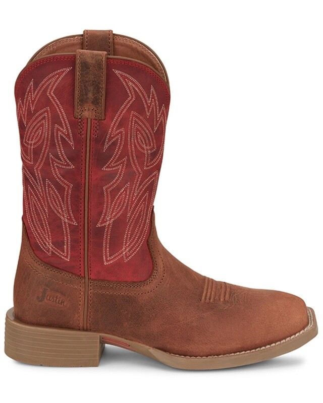 SE7514 JUSTIN MEN'S  11" CANTER WESTERN BOOTS - BROAD SQUARE TOE