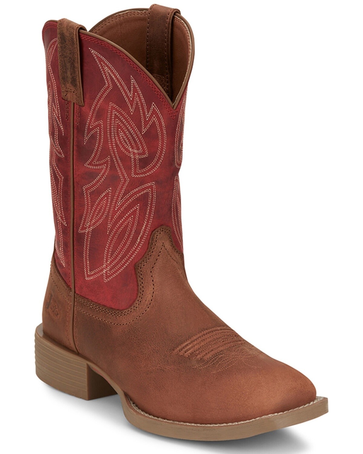 SE7514 JUSTIN MEN&#39;S  11&quot; CANTER WESTERN BOOTS - BROAD SQUARE TOE