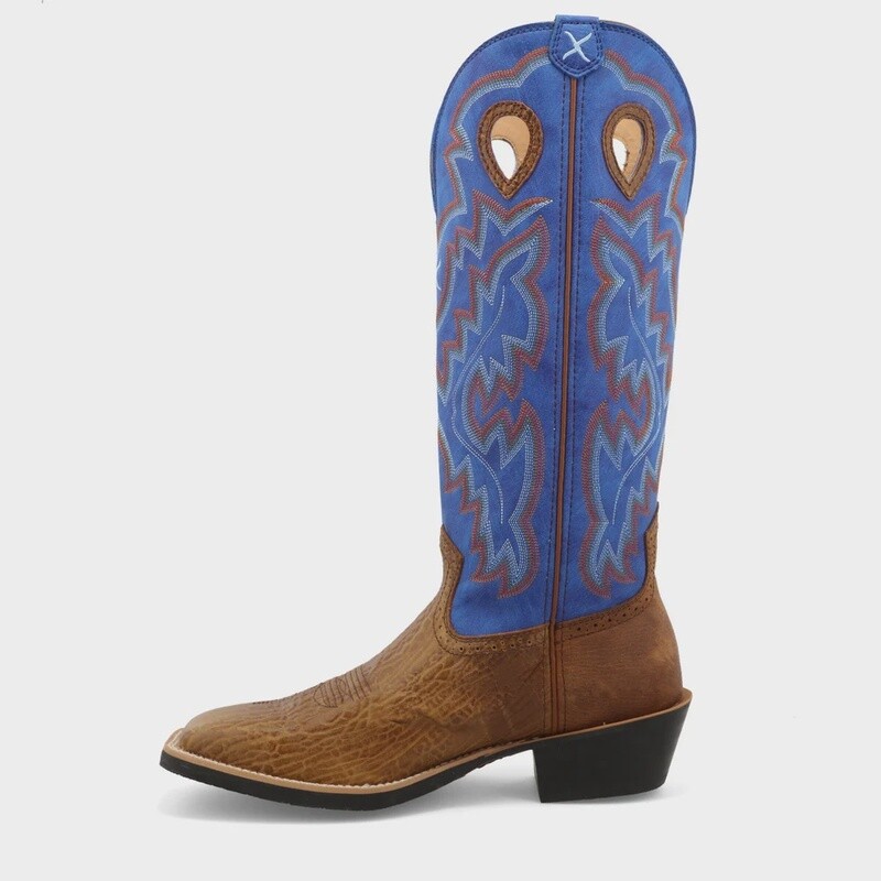 MBK0034 MEN'S TWISTED X 16" BROWN/BLUE BUCKAROO