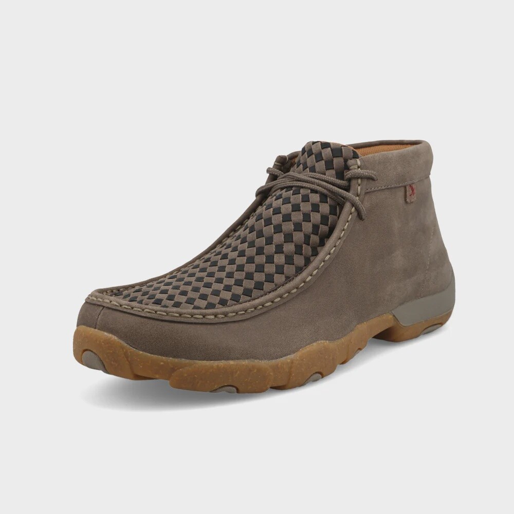 MDM0097 MEN&#39;S TWISTED X GREY/BLACK DRIVING MOCS