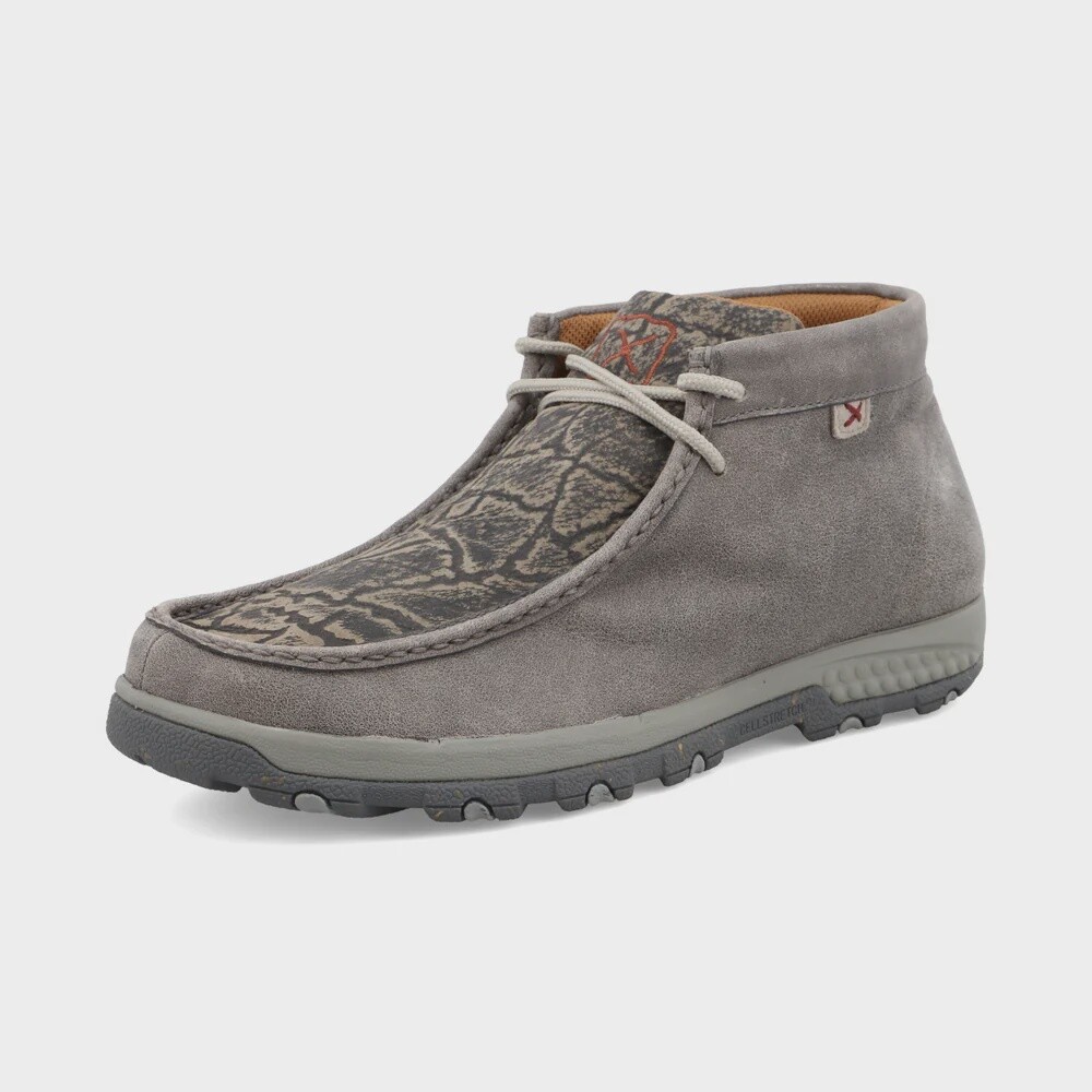 MXC0017 MEN&#39;S TWISTED X GREY CHUKKA DRIVING MOC