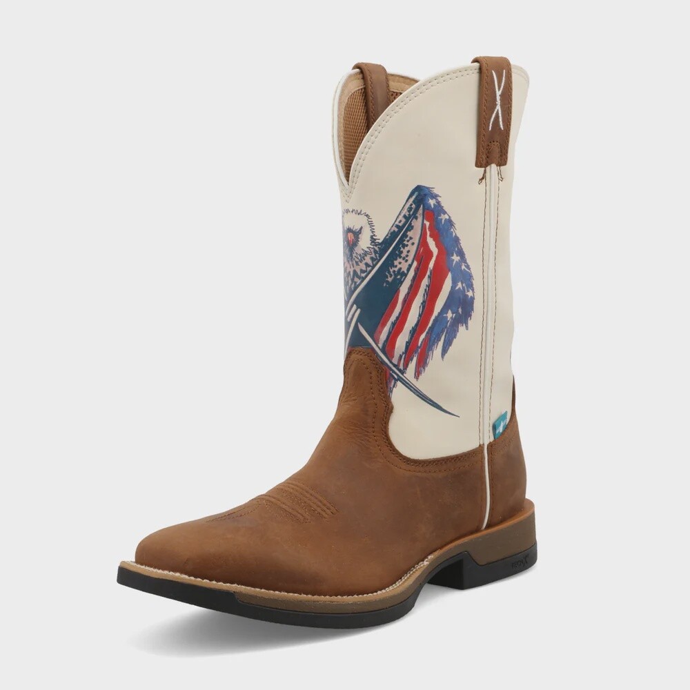 MXWW002 MEN&#39;S TWISTED X 12&quot; USA EAGLE SQUARE TOE TECH X™ BOOT