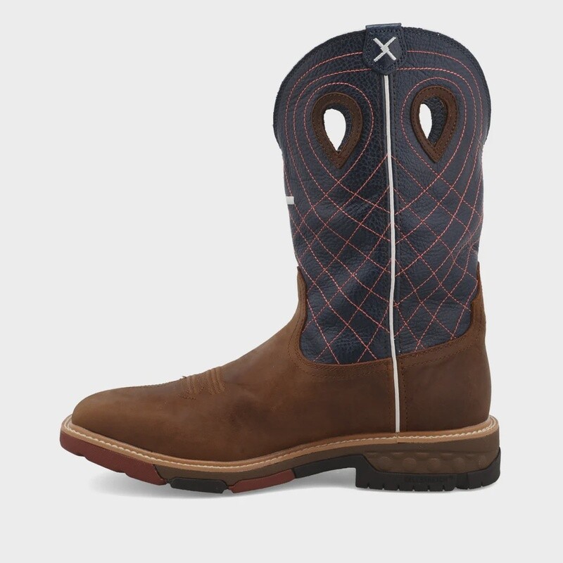 MXBW001 MEN'S TWISTED X 12" CELLSTRETCH SQUARE TOE WESTERN WORK BOOT