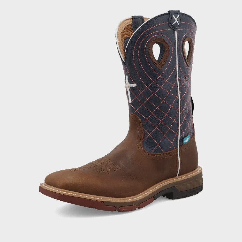 MXBW001 MEN&#39;S TWISTED X 12&quot; CELLSTRETCH SQUARE TOE WESTERN WORK BOOT