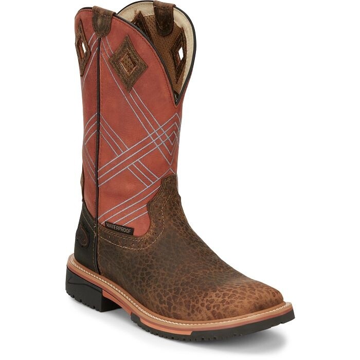 SE4216 MEN'S JUSTIN DALHART 12" WATERPROOF WORK BOOT
