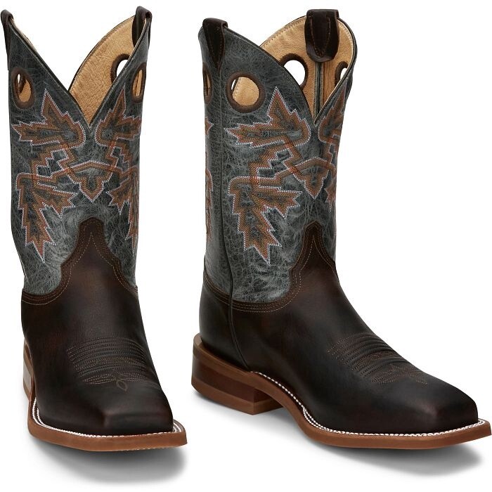 BR5349 MENS&#39; JUSTIN BENDER 11&quot; VIBRAM SOLE  WESTERN BOOT