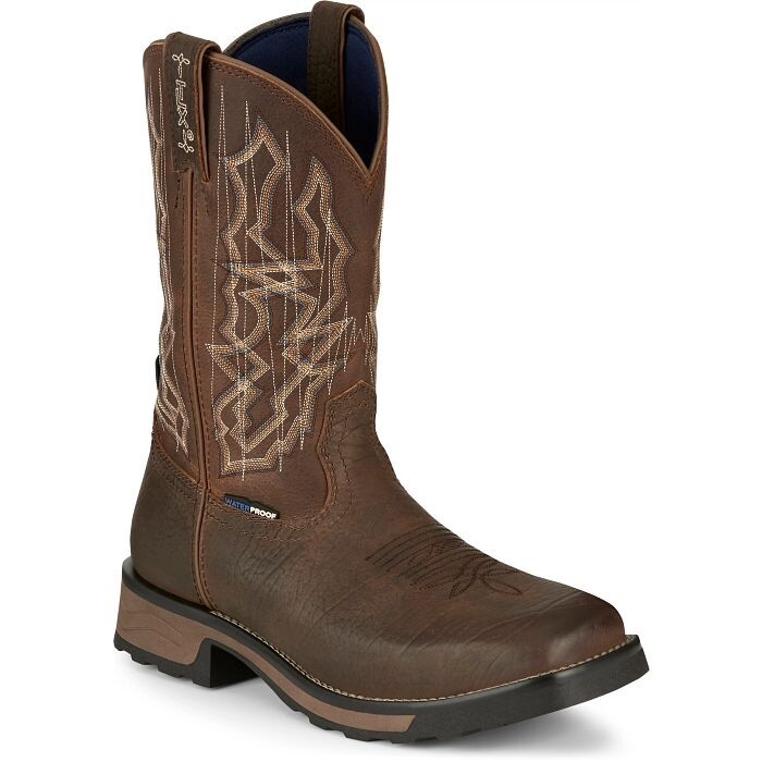 TW3416 MEN'S TONY LAMA ANCHOR 11" PULL-ON WATERPROOF WORK BOOT