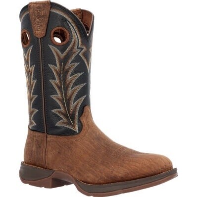DDB0428 MEN&#39;S DURANGO 12&quot; OAK BARK MIDNIGHT ROUND TOE WESTERN BOOT