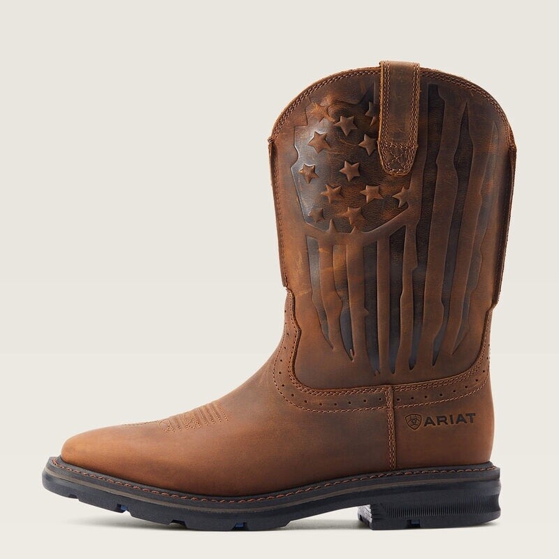 10044505 Men's Ariat 11" Sierra Shock Shield Patriot Square Toe Work Boot
