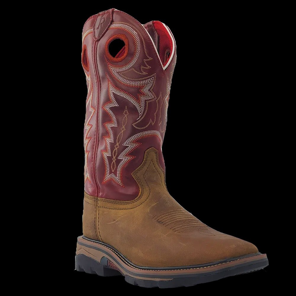 RW1002 Men&#39;s R. Watson Adobe Brown Buffalo Square Toe Work Boot