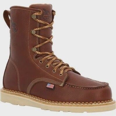 GB00480 MENS GEORGIA BOOT 6&quot; WEDGE MOC TOE WORK BOOT