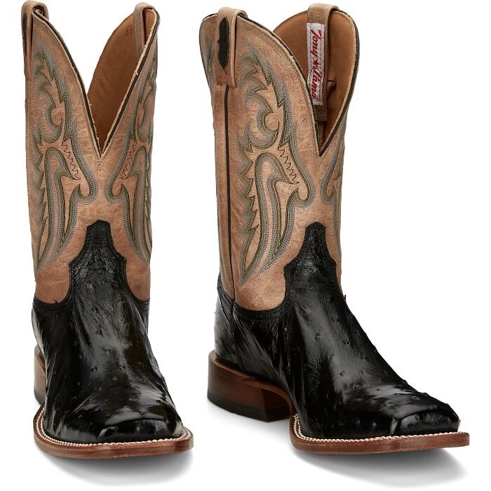 EP6094 MEN&#39;S TONY LAMA CASTILLO 11&quot; OSTRICH SQUARE TOE WESTERN BOOT
