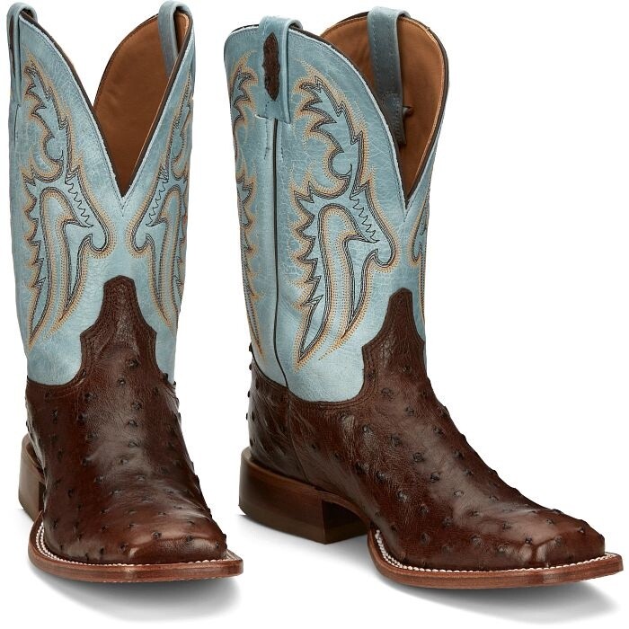 EP6093 MEN&#39;S TONY LAMA CASTILLO 11&quot; OSTRICH SQUARE TOE WESTERN BOOT