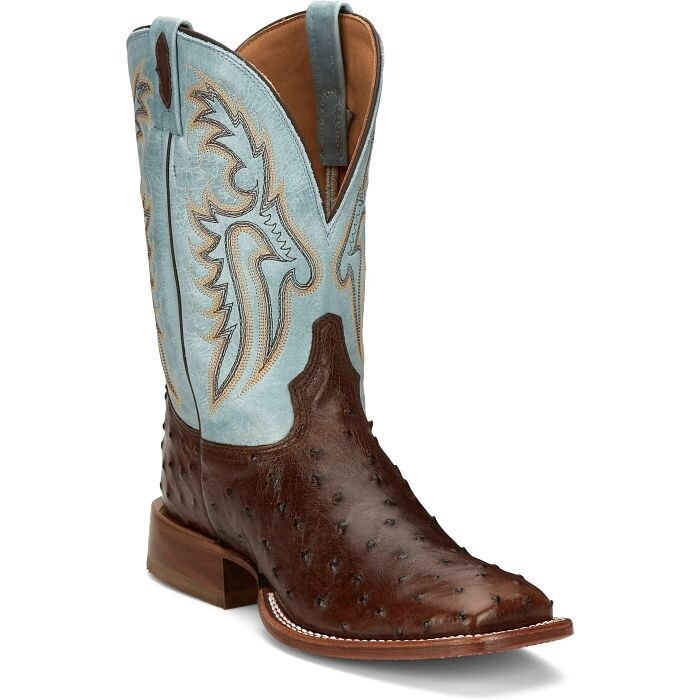 EP6093 MEN'S TONY LAMA CASTILLO 11" OSTRICH SQUARE TOE WESTERN BOOT