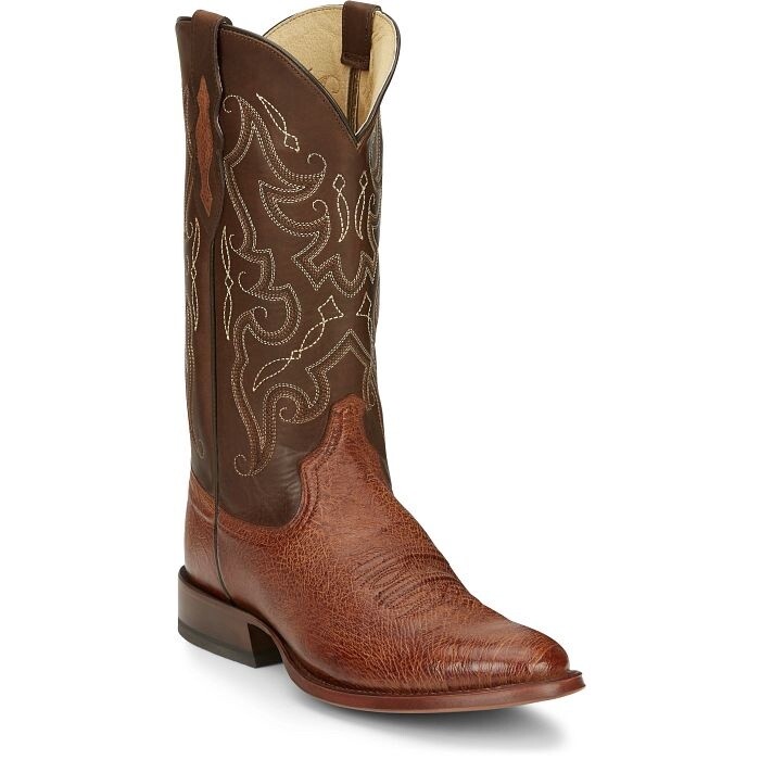 TL5375 MEN'S TONY LAMA PATRON 13" ROUND TOE SMOOTH OSTRICH WESTERN BOOT
