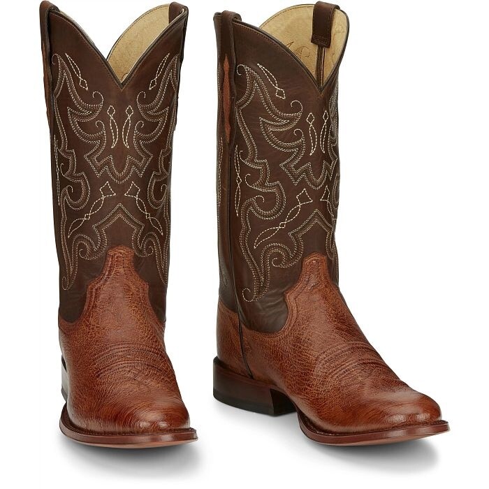 TL5375 MEN&#39;S TONY LAMA PATRON 13&quot; ROUND TOE SMOOTH OSTRICH WESTERN BOOT